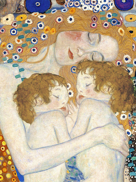👩‍👧‍👦 Moeder en kinderen licht (Detail van De Drie Leeftijden van de Vrouw) – Gustav Klimt (1905)