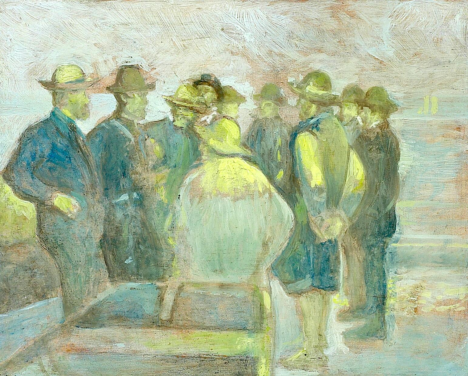 Pêcheurs en bord de mer par une soirée d’été. Étude - Michael Peter Ancher - Alpha Reproduction