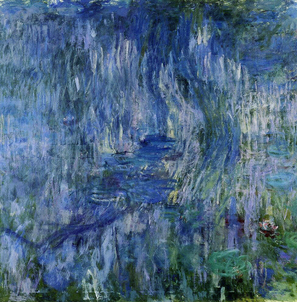 🌊 Blauwe waterlelies – Aquatische abstractie