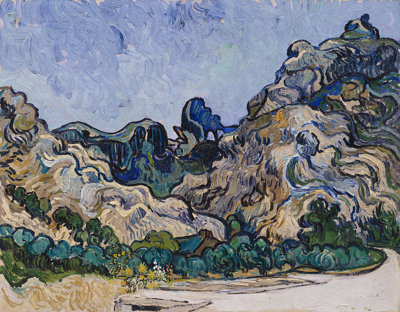 🏞️ Bergen bij Saint-Rémy – Vincent van Gogh (1889)