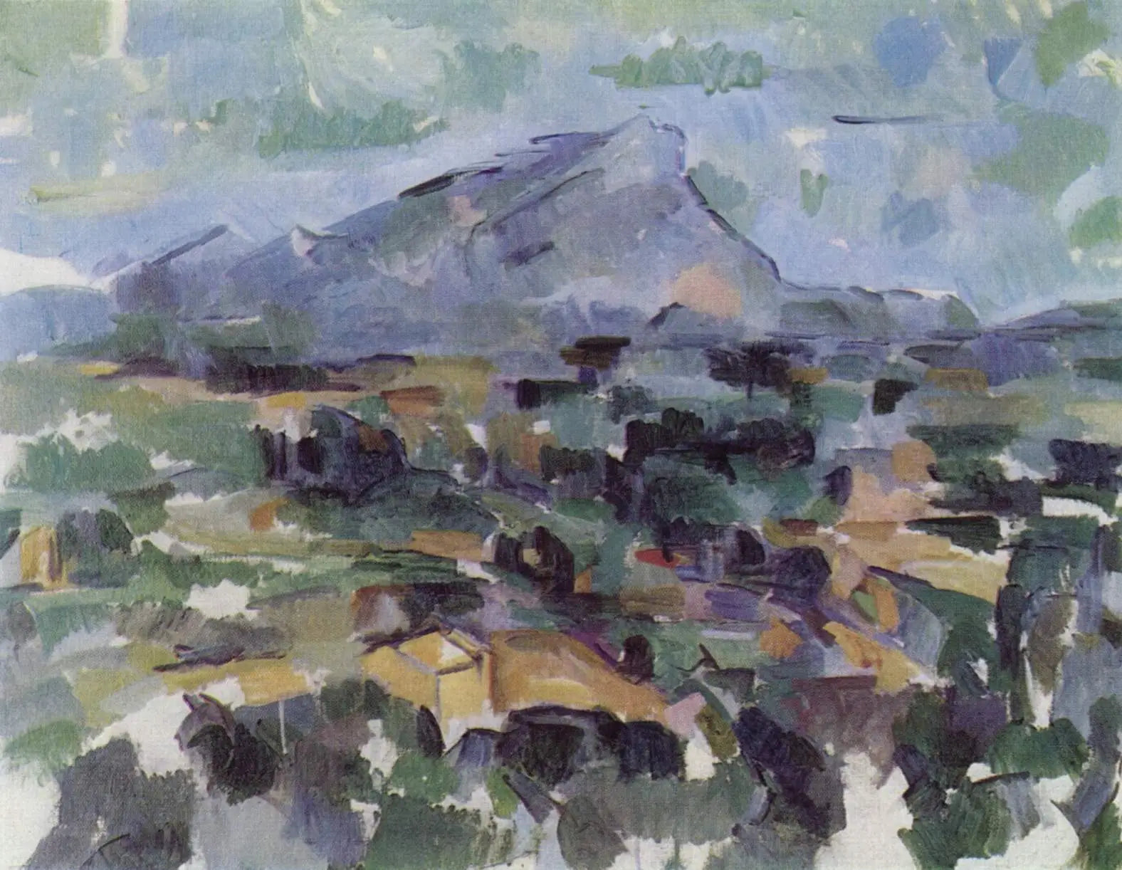 Reproduction du tableau « La Montagne Sainte-Victoire vue des Lauves - Paul Cézanne » par Alpha Reproduction en peinture à l’huile