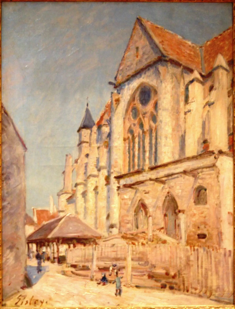 De Kerk van Moret en de Oude Markt - Alfred Sisley