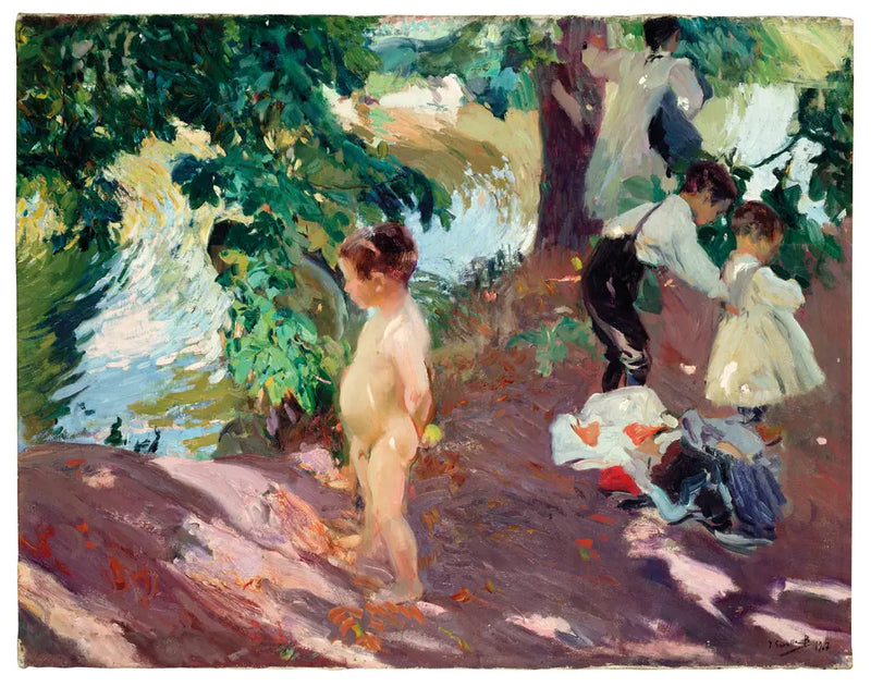 Het Bad in La Granja - Joaquín Sorolla