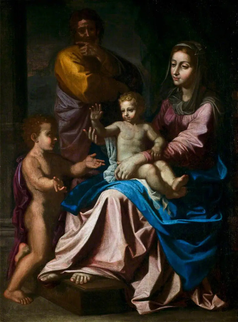 De Heilige Familie met het heilige kind Johannes - Nicolas Poussin