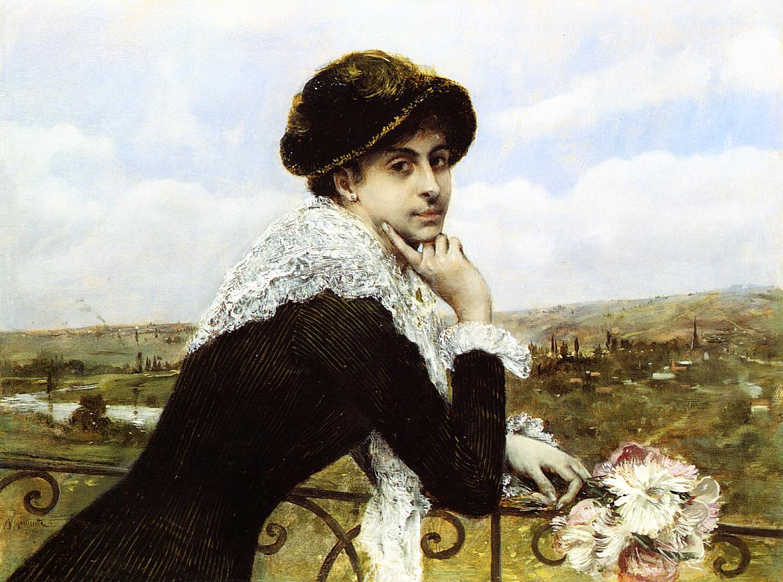 Femme au balcon - Norbert Gœneutte - Alpha Reproduction