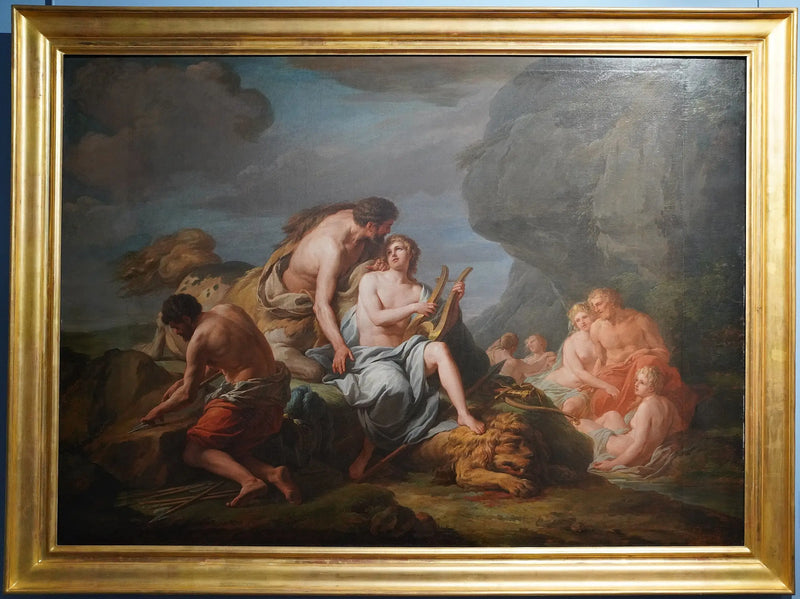 Achilles onderwezen in muziek door de centaur Chiron - Nicolas-Bernard Lépicié