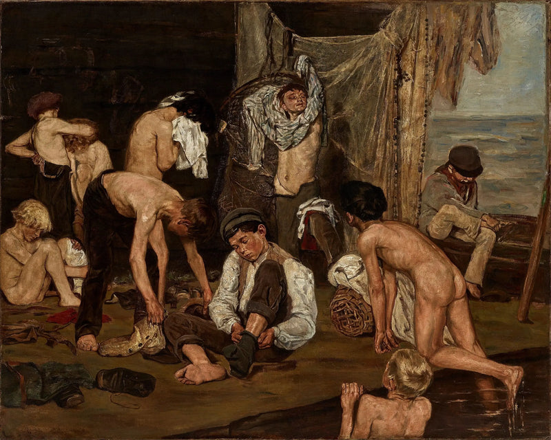 Aan het zwembad - Max Liebermann
