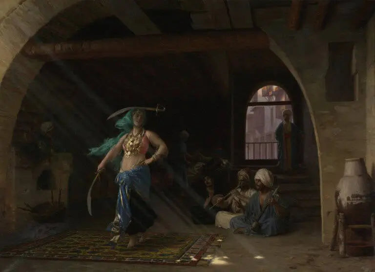 Almeh die de zwaarddans uitvoert - Jean-Léon Gérôme