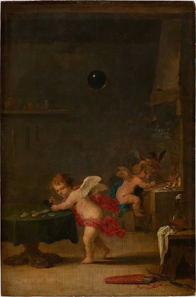 Amoretti in het atelier van een alchemist - David Teniers de Jonge

Source:
Amoretti dans l'atelier d'un alchimiste - David Teniers le Jeune