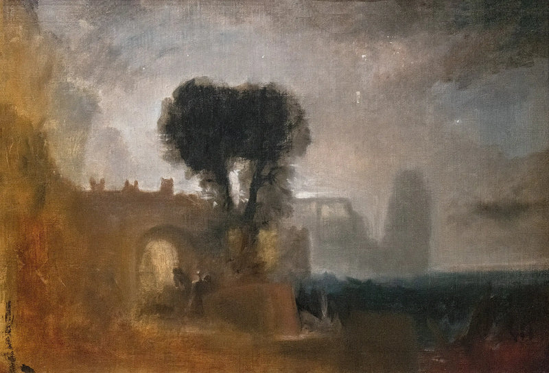 Boog met Bomen bij de Zee; Schets voor 'De Scheiding van Hero en Leander' - J. M. W. Turner