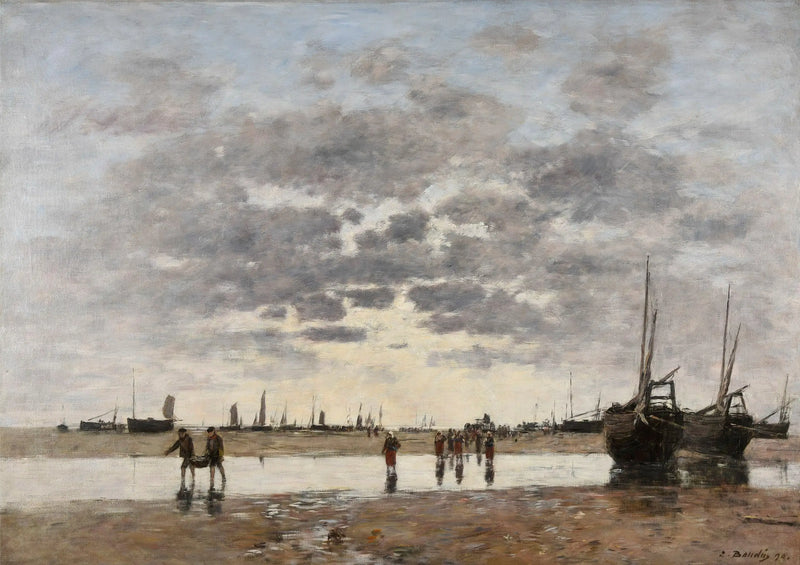 Berck: de terugkeer van de boten - Eugène Boudin