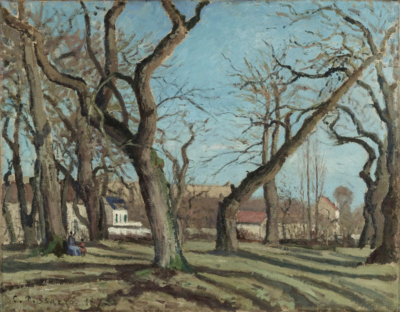 Kastanjebomen in Louveciennes - Camille Pissarro