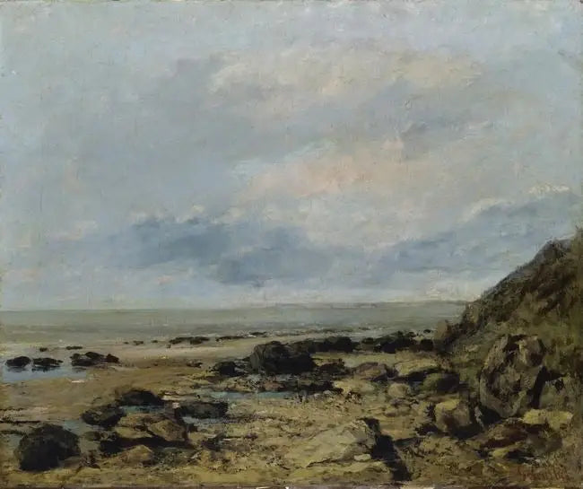 Zeegezicht met rotsen - Gustave Courbet