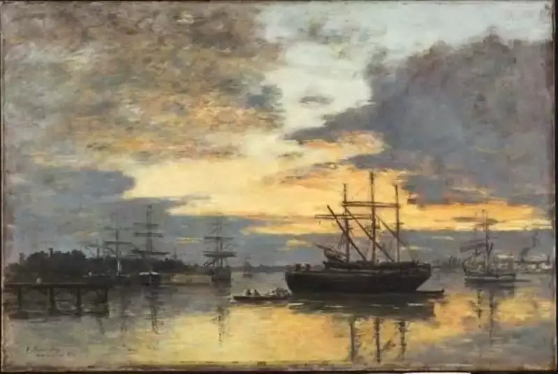 Bordeaux, in de haven - Eugène Boudin