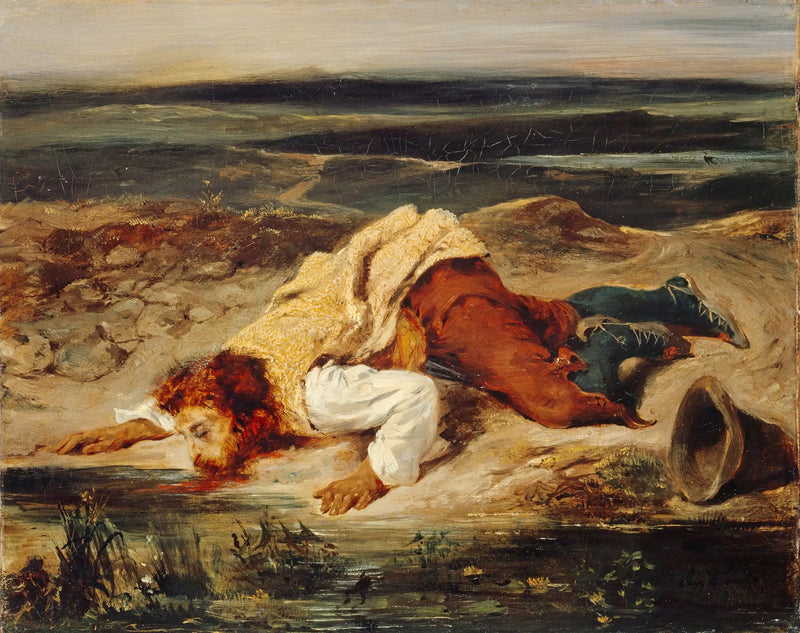 Gewonde brigand - Eugène Delacroix