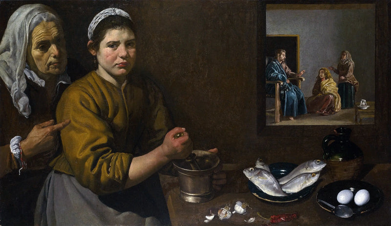 Christus in het huis van Marta en Maria - Diego Velázquez