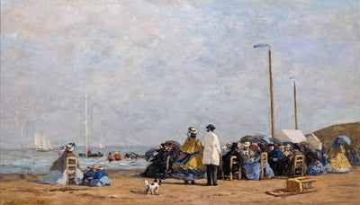 Reproduction du tableau « Crinolines sur la plage - Eugène Boudin » par Alpha Reproduction en peinture à l’huile
