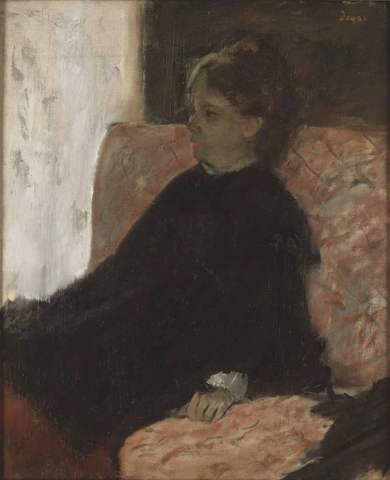 Dame in het zwart - Edgar Degas