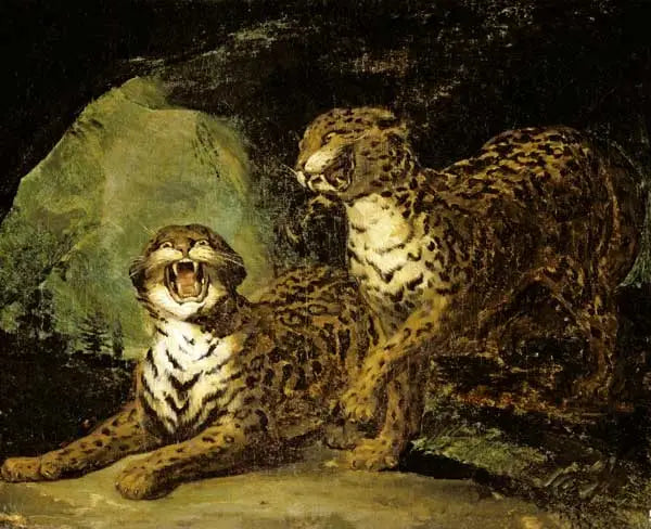 Twee leoparden - Théodore Géricault