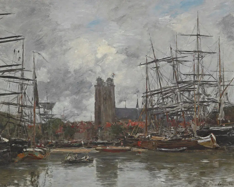 Dordrecht - Uitzicht op de haven - Eugène Boudin