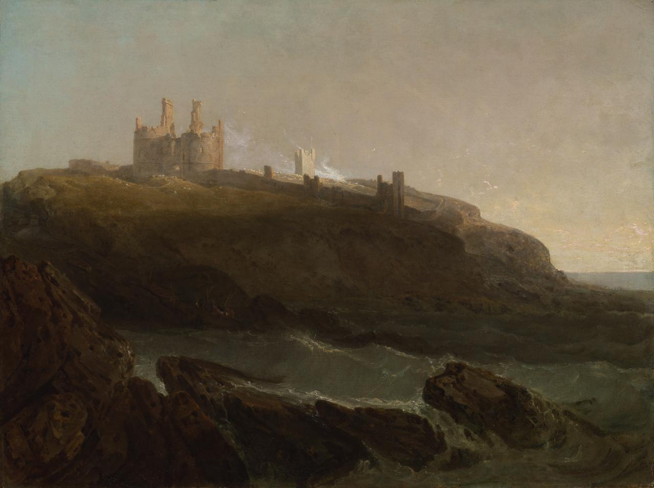 Dunstanburgh Castle, noordoostkust van Northumberland, zonsopgang na een stormachtige nacht - J. M. W. Turner