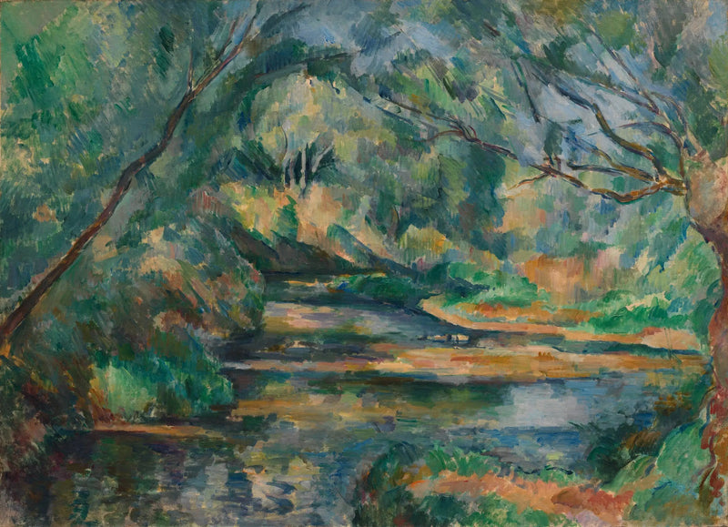 Stromend water in het onderhout - Paul Cézanne