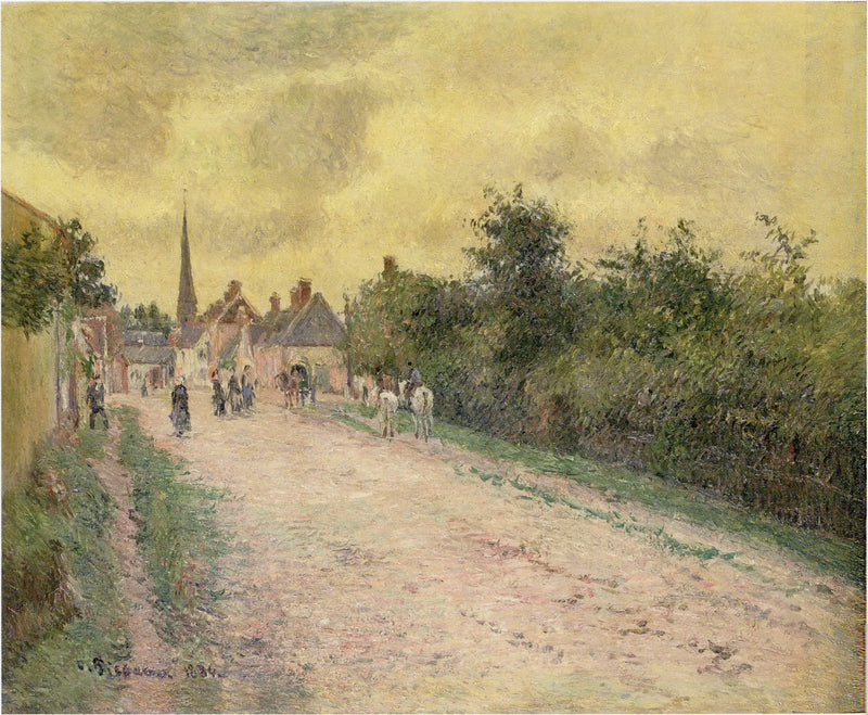 Ingang van het dorp Eragny - Camille Pissarro