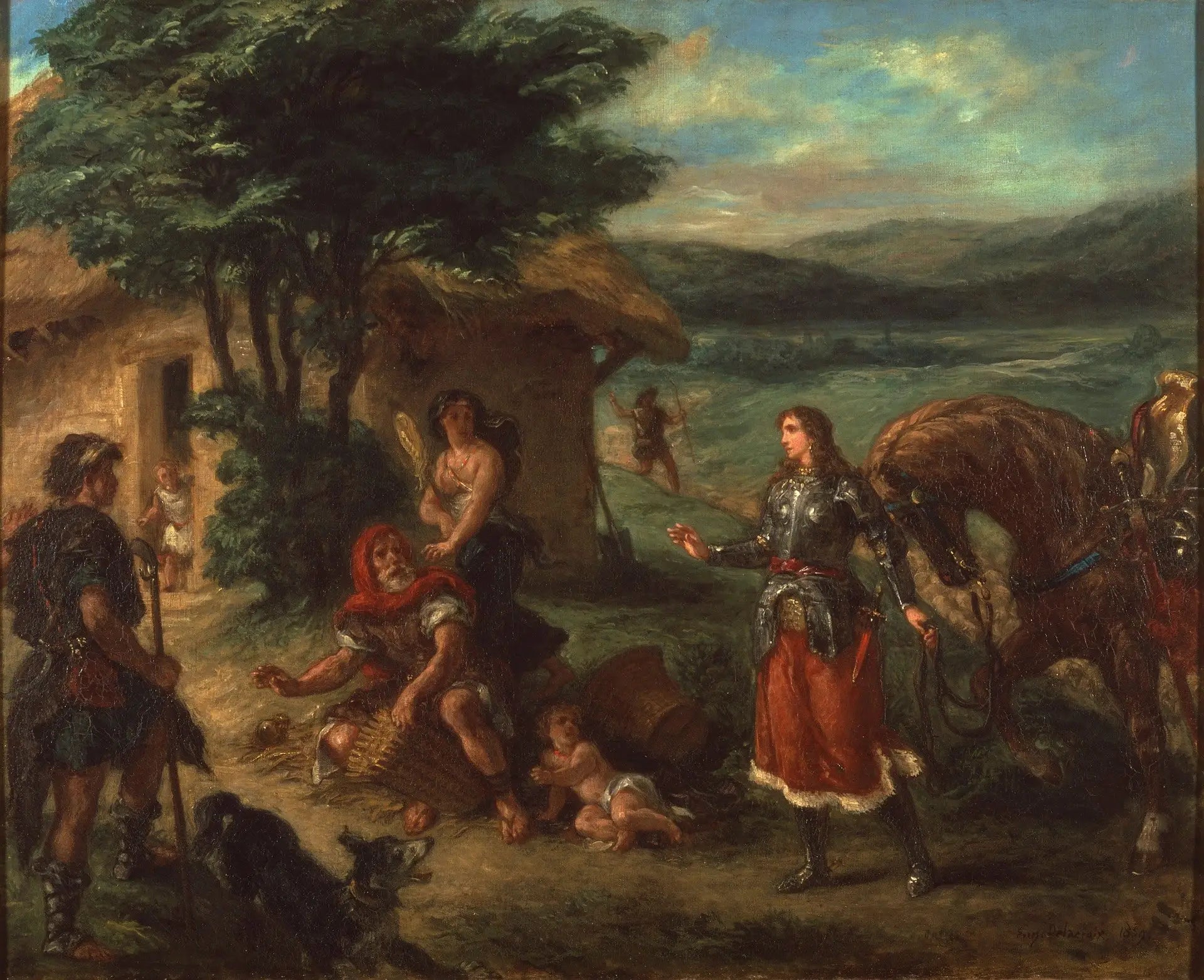 Reproduction du tableau « Erminia et les Bergers - Eugène Delacroix » par Alpha Reproduction en peinture à l’huile