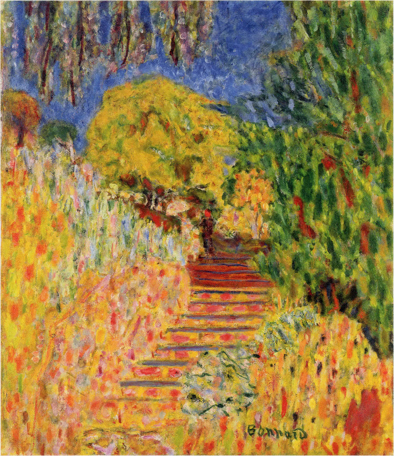 Trap met Mimosa - Pierre Bonnard