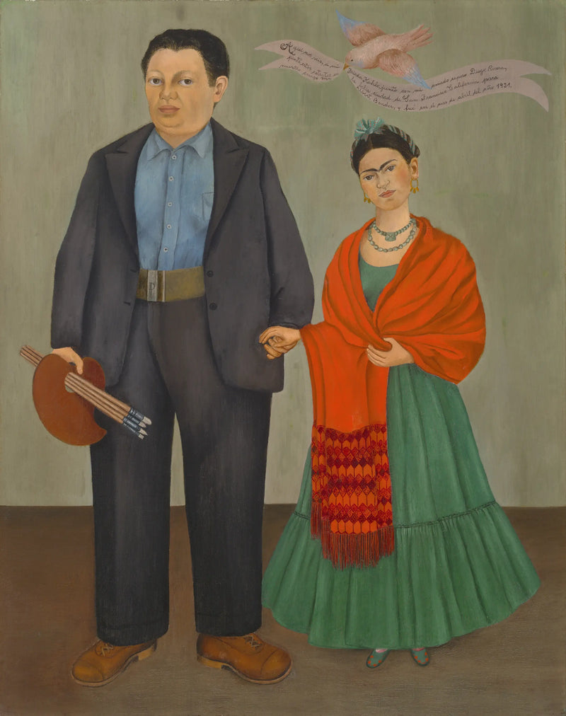 Frida en Diego Rivera - Frida Kahlo