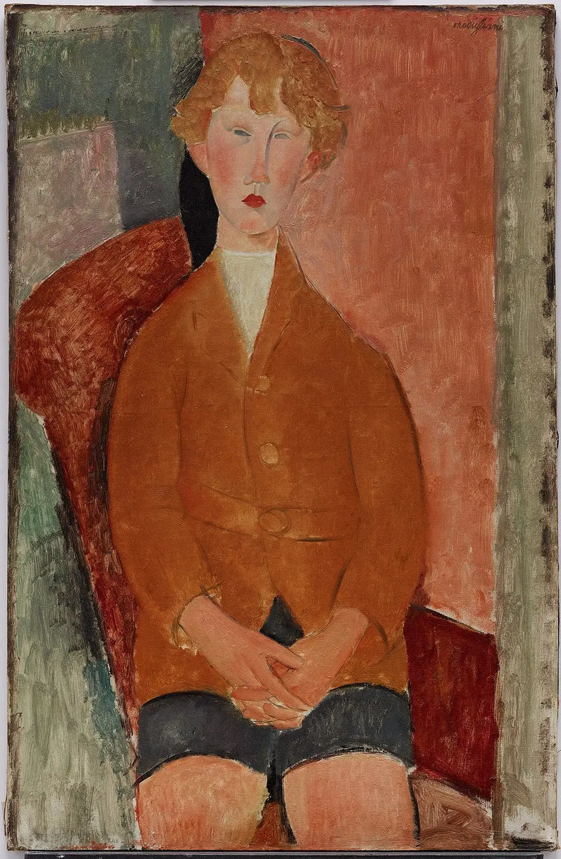 Jongeman in korte broek - Amedeo Modigliani