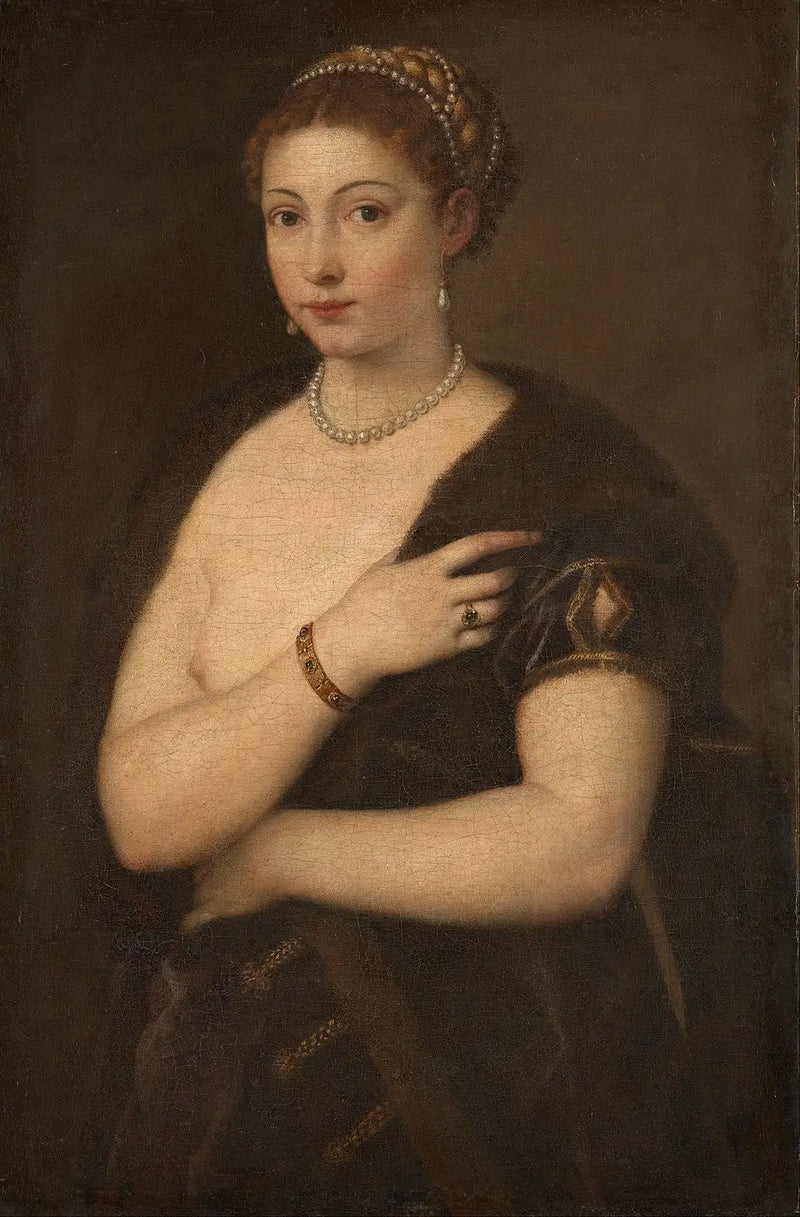 Jonge vrouw met bont - Titian