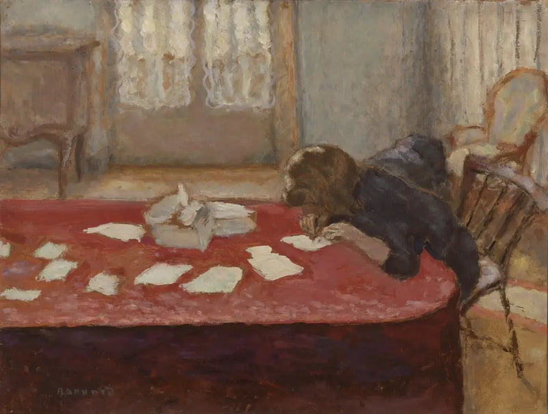 Jonge vrouw die schrijft - Pierre Bonnard