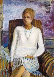 Meisje in witte corsage (Mlle Leïla Claude Anet) - Pierre Bonnard