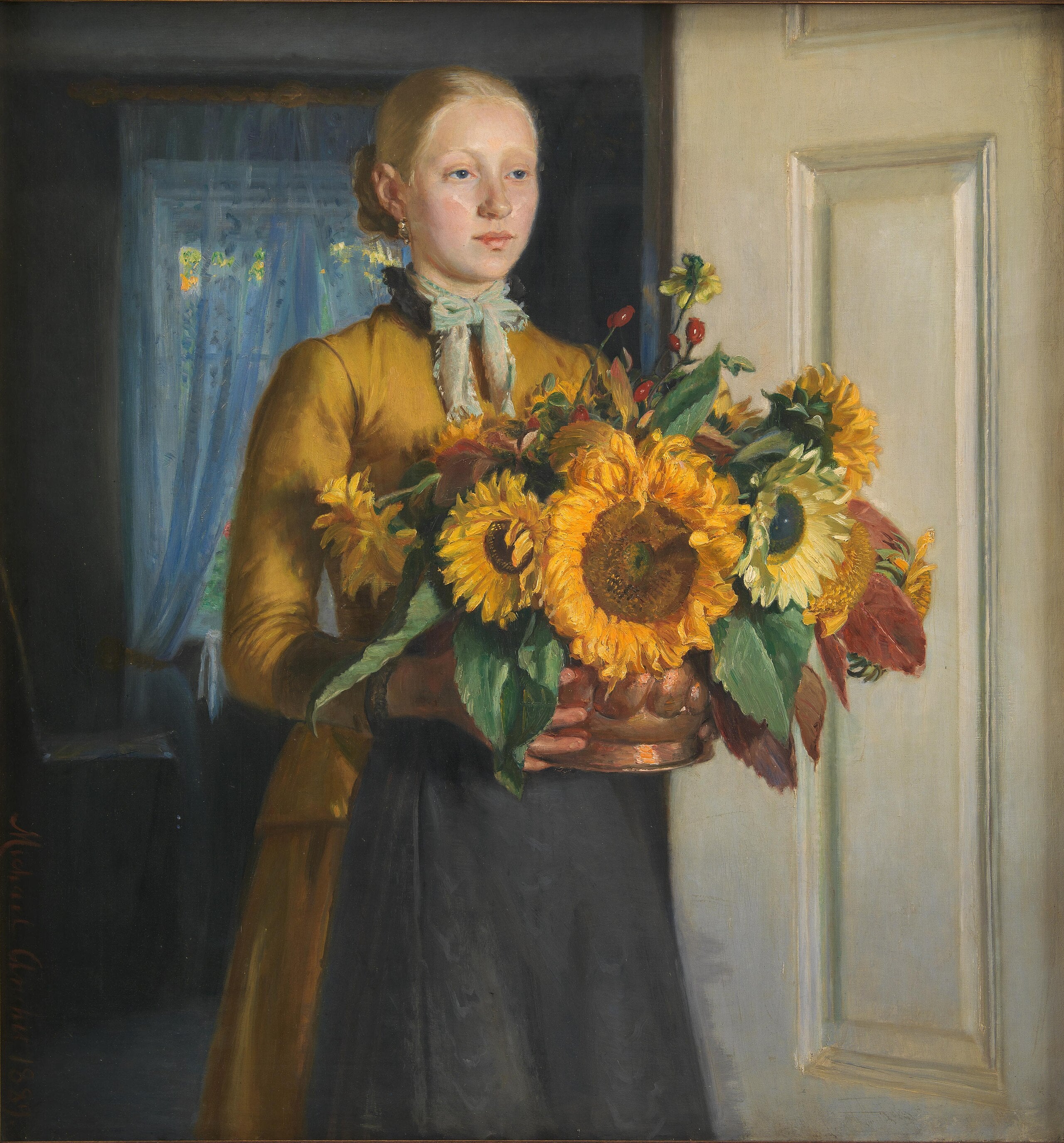 Jeune fille aux tournesols - Michael Peter Ancher