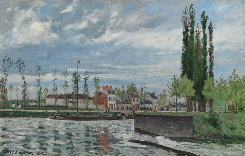 De Sluis bij Pontoise - Camille Pissarro