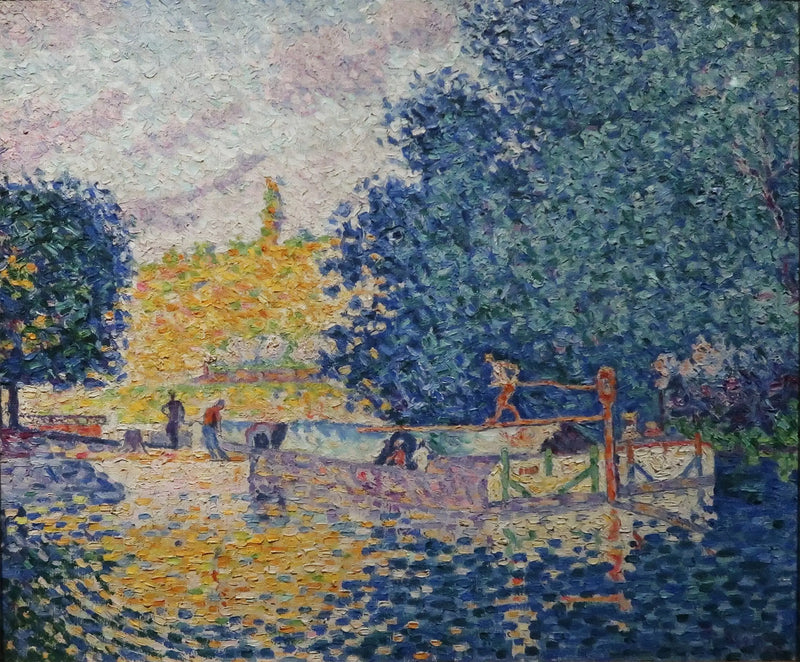 De sluis van Samois - Paul Signac