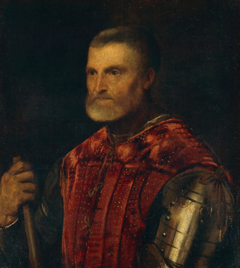 De man in harnas - Titian