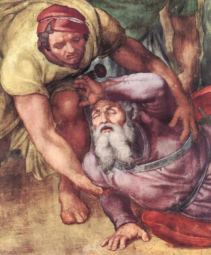 De Bekering van de heilige Paulus, detail. - Michelangelo