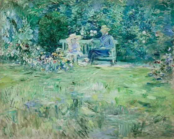 De les in de tuin - Berthe Morisot