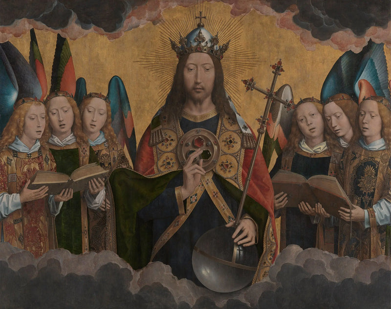Het Christus met zingende engelen - Hans Memling