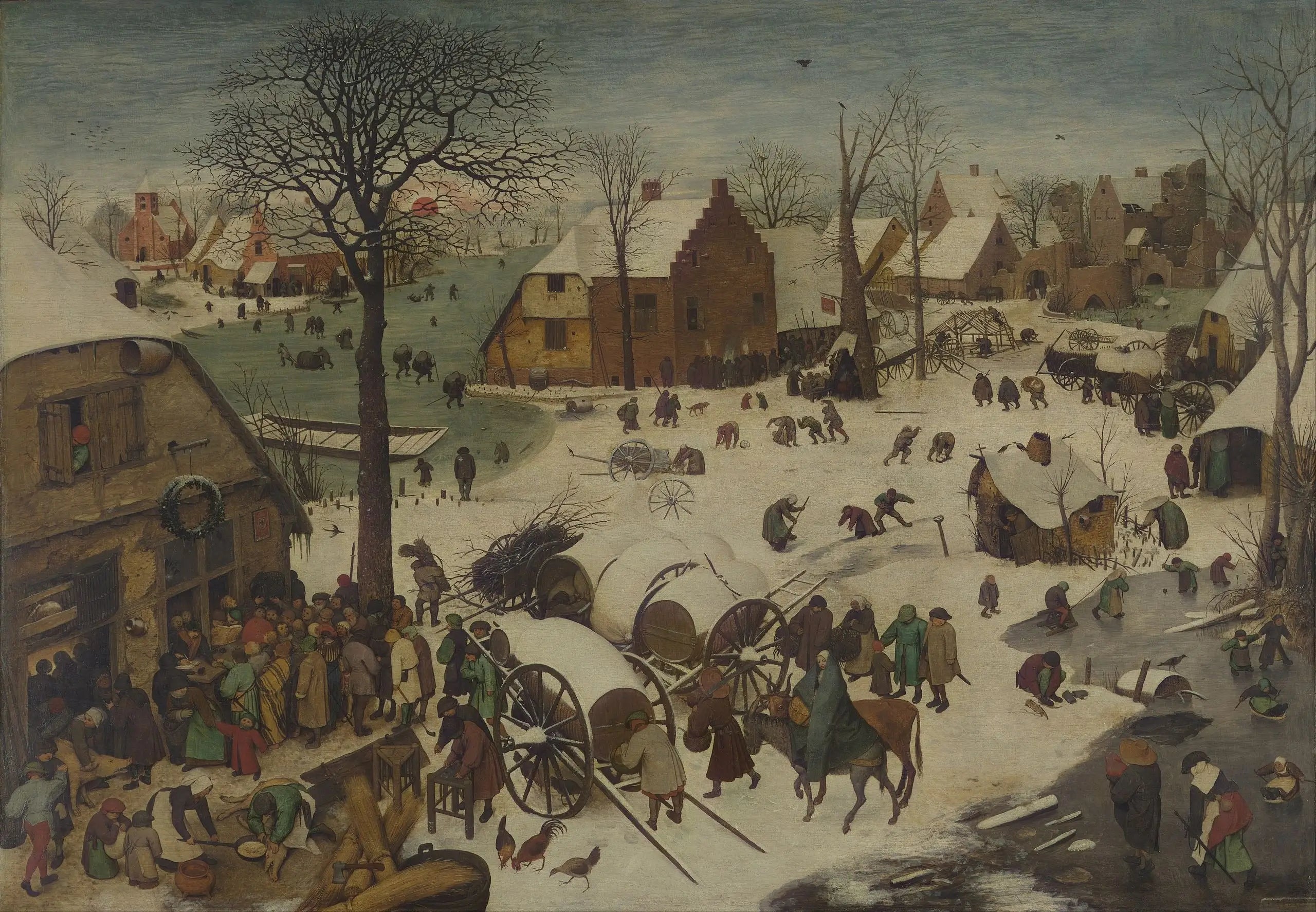 Le Dénombrement de Bethléem - Pieter Brueghel the Elder - Alpha Reproduction
