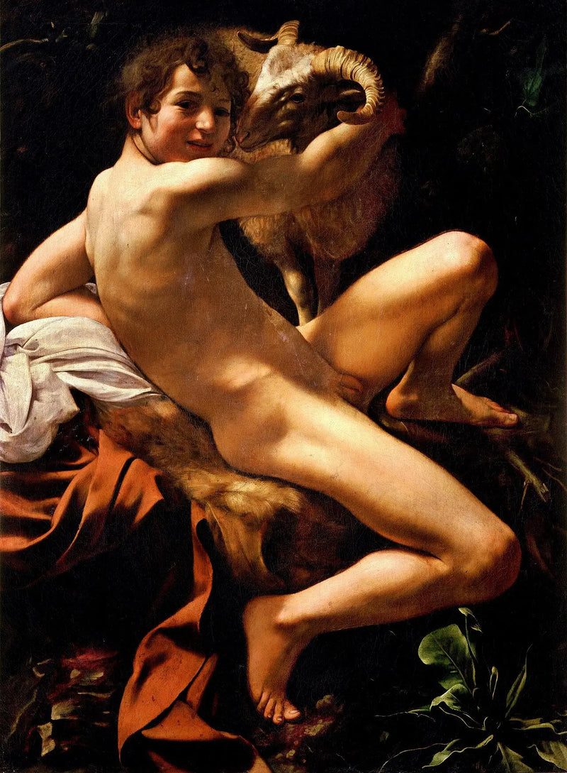 De Jonge Sint Jan de Doper met het ram - Caravaggio