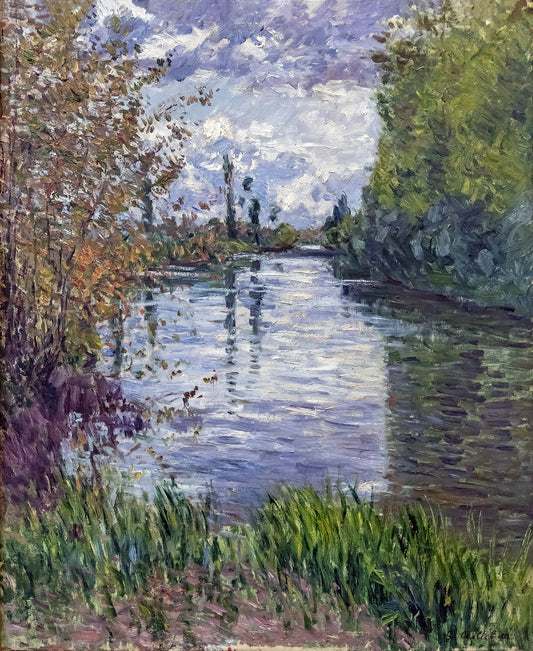 Reproduction du tableau « Le Petit bras de la Seine en automne - Gustave Caillebotte » par Alpha Reproduction en peinture à l’huile