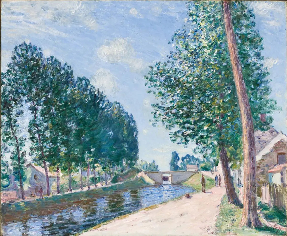 Reproduction du tableau « Le canal du Loing à Moret - Alfred Sisley » par Alpha Reproduction en peinture à l’huile