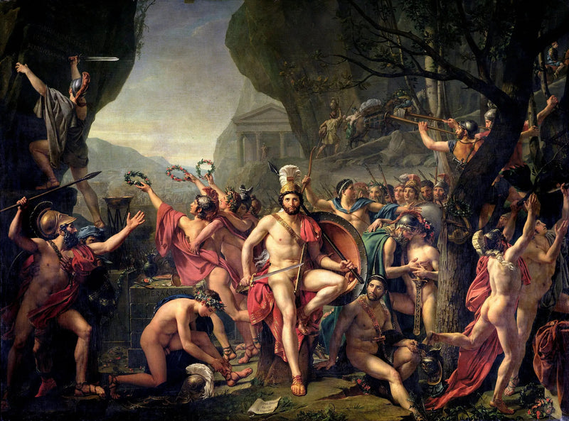 Leonidas bij de Thermopylen - Jacques-Louis David