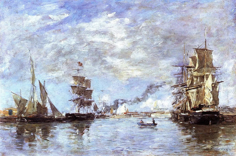 De haven van Deauville - Eugène Boudin