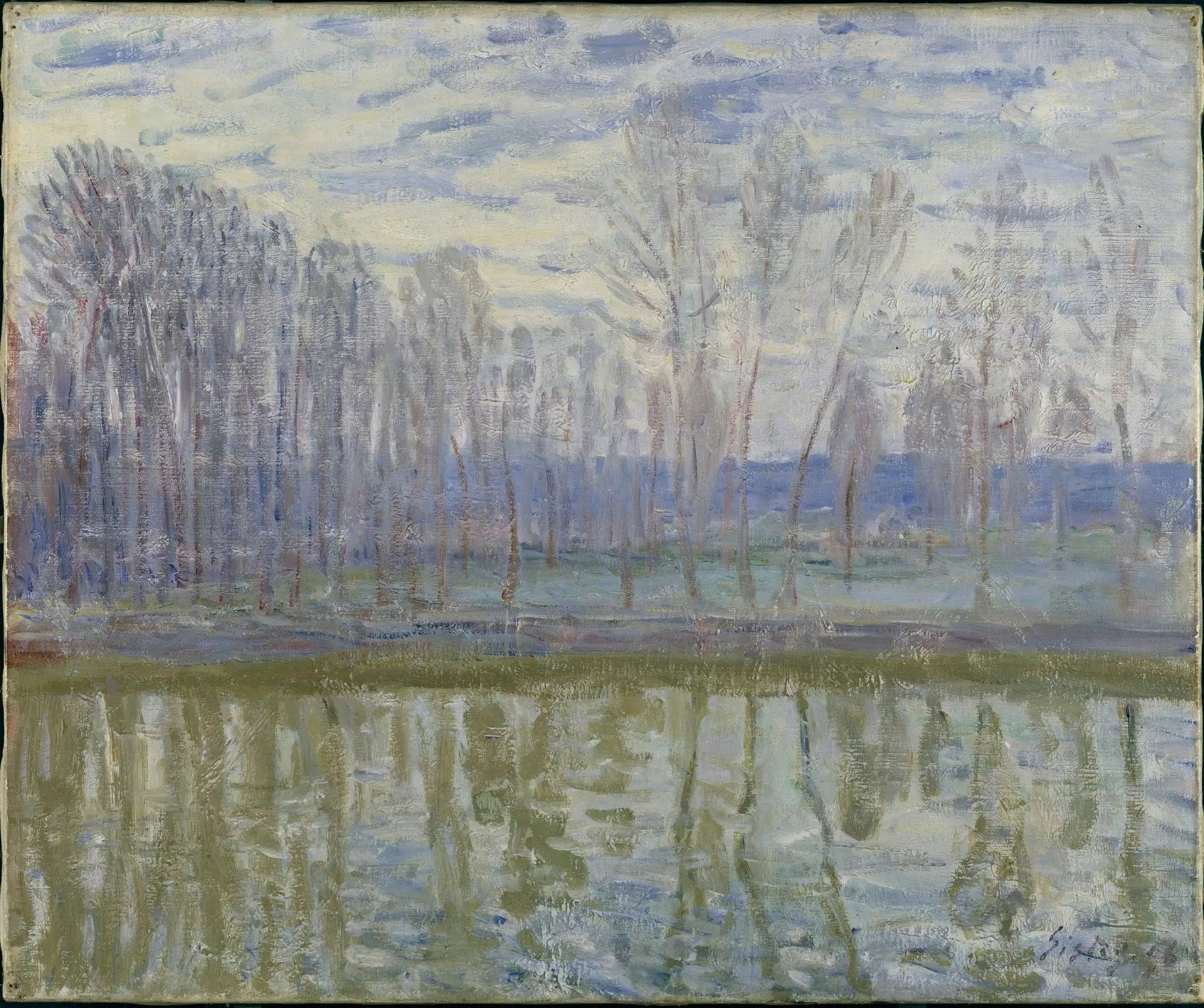 Reproduction du tableau « Les Bords du Loing - Alfred Sisley » par Alpha Reproduction en peinture à l’huile