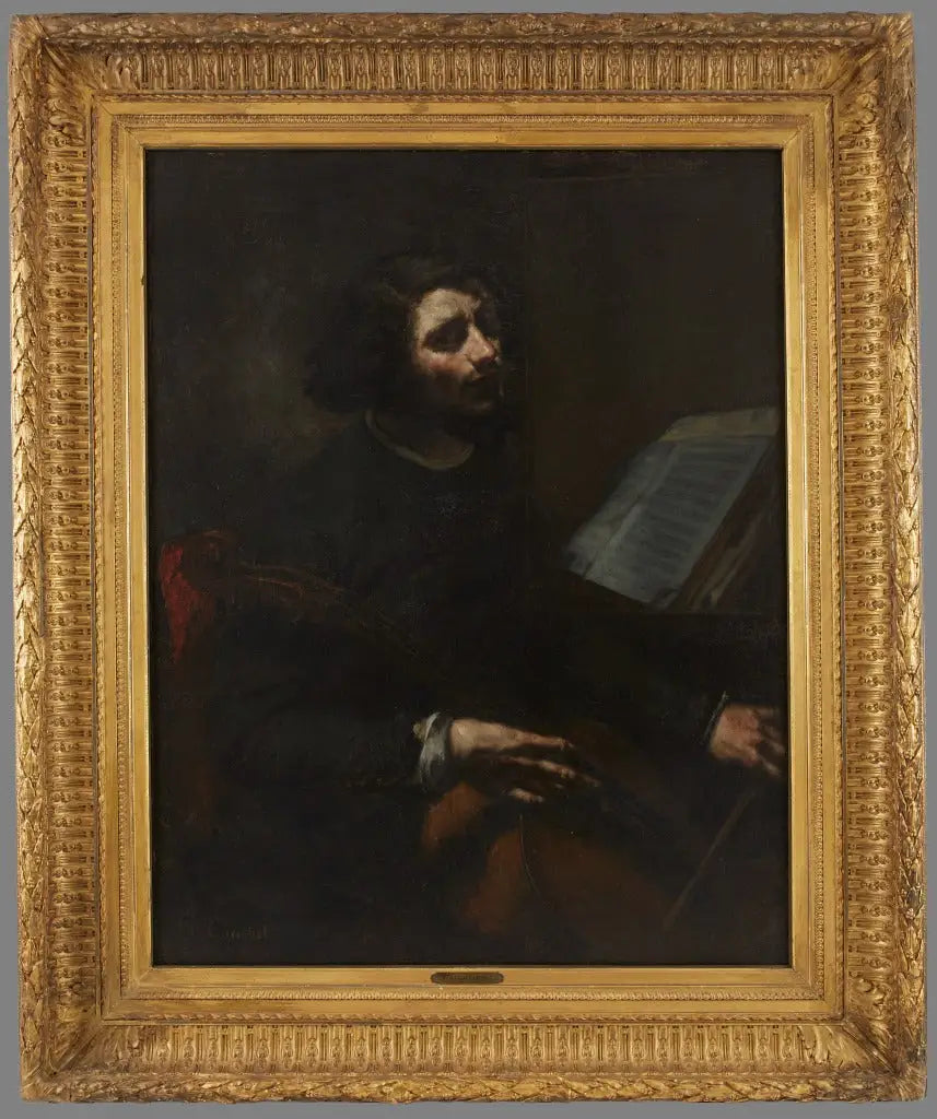 Le violoncelliste - Gustave Courbet - Alpha Reproduction