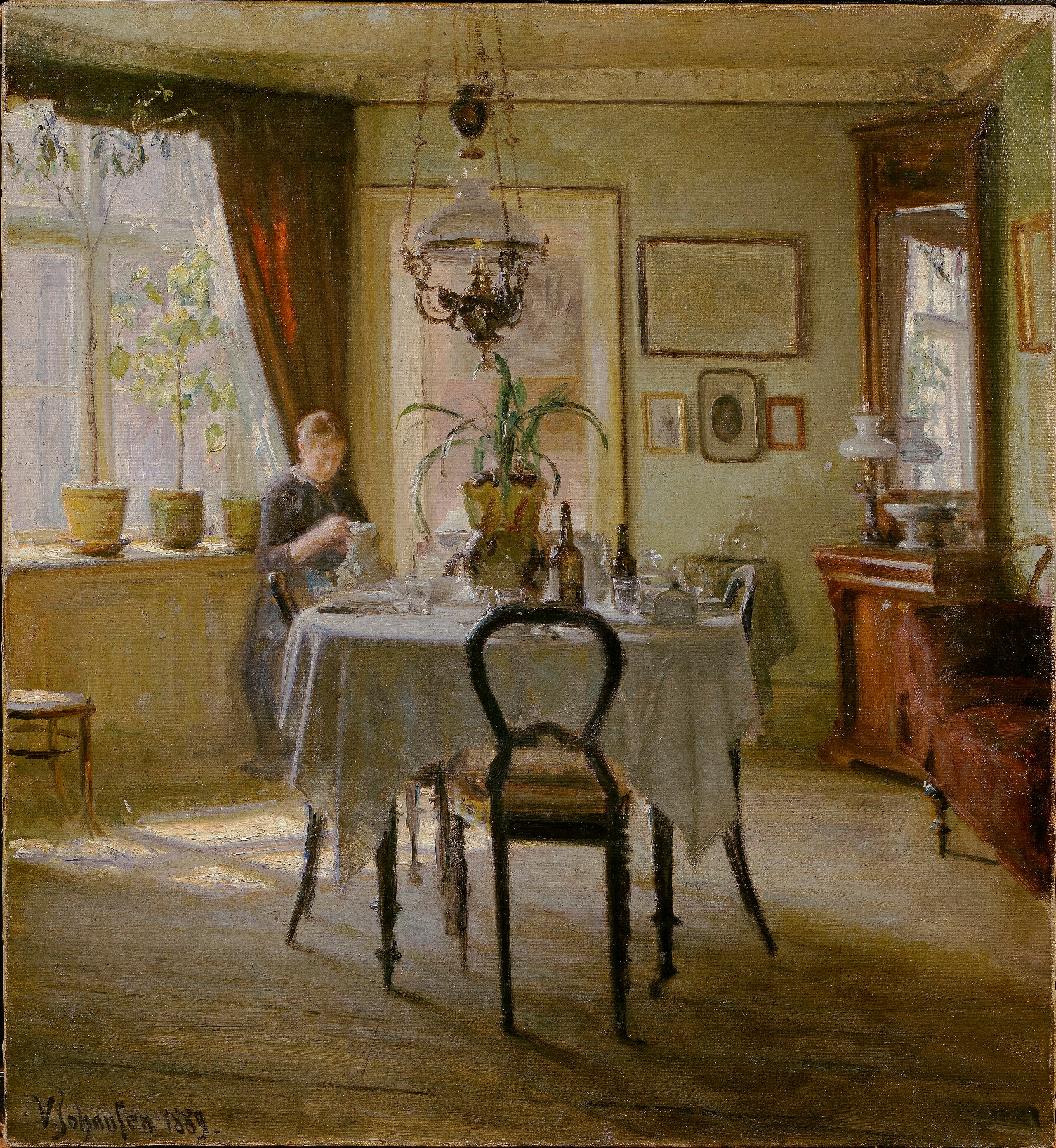 Lumière du soleil dans la salle à manger - Viggo Johansen